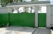 Откатные ворота DoorHan Зеленые